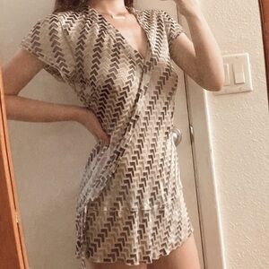 BCBGMaxAzria • Semi-Sheer Mini Dress